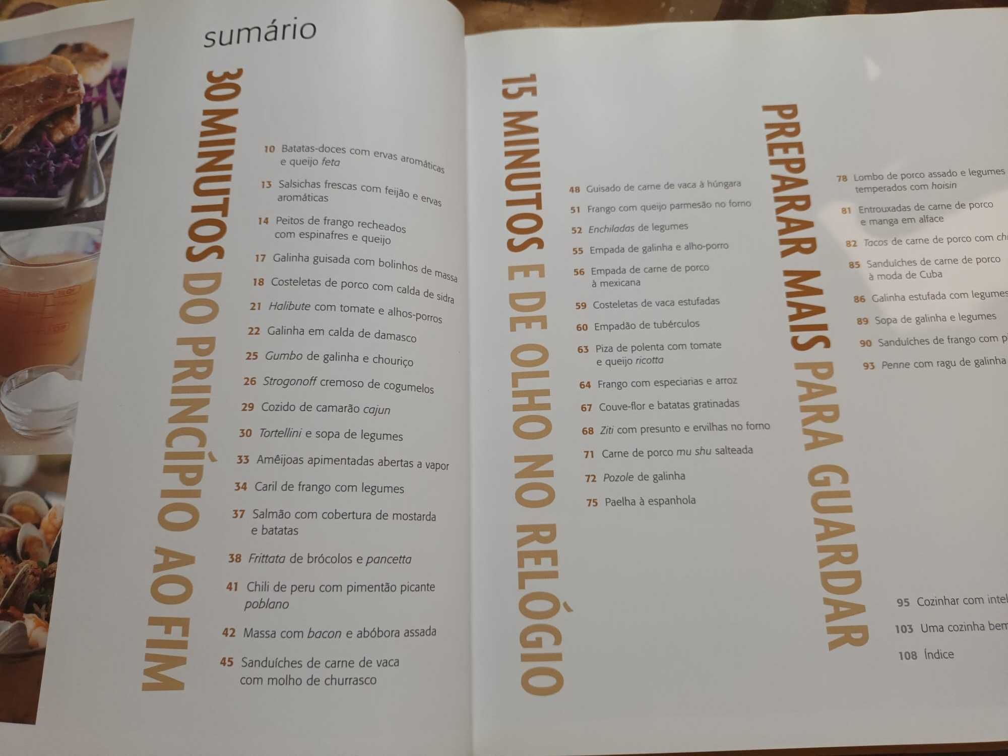 Livro "jantares simples, cozinha boa e fácil". Capa dura.
