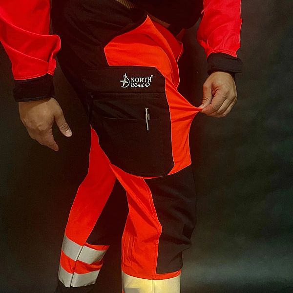 Spodnie ratownicze letnie elastyczne FLEXI North-Wind PRM-23 FLUO (XXL