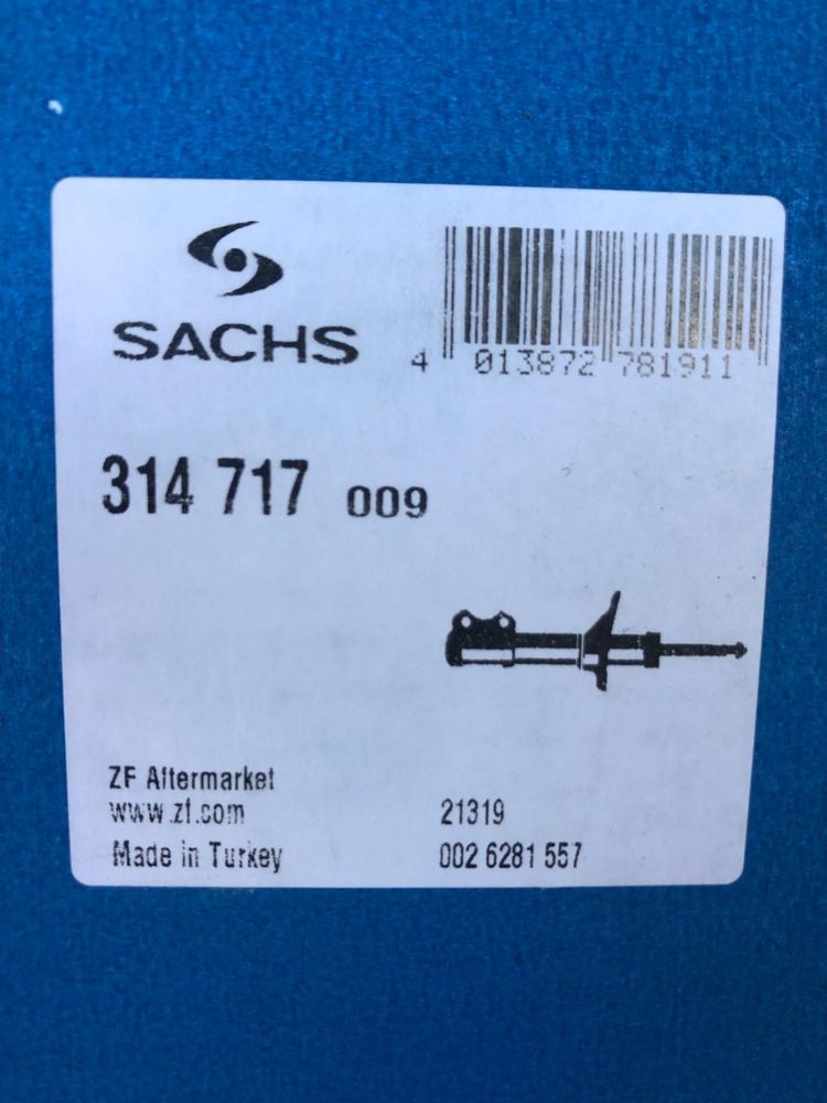 Оригінальний комплект амортизаторів Sachs на WAG (Skoda, VW)