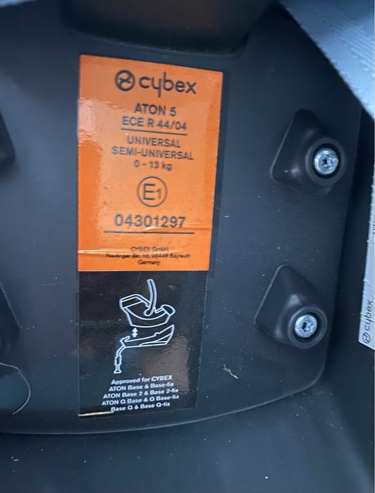 Cybex Aton 5 Fotelik  Samochodowy 0-13kg Soho Grey