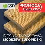 Deska tarasowa MODRZEW EUROPEJSKI 27x145x4000/5000 mm PROMOCJA !