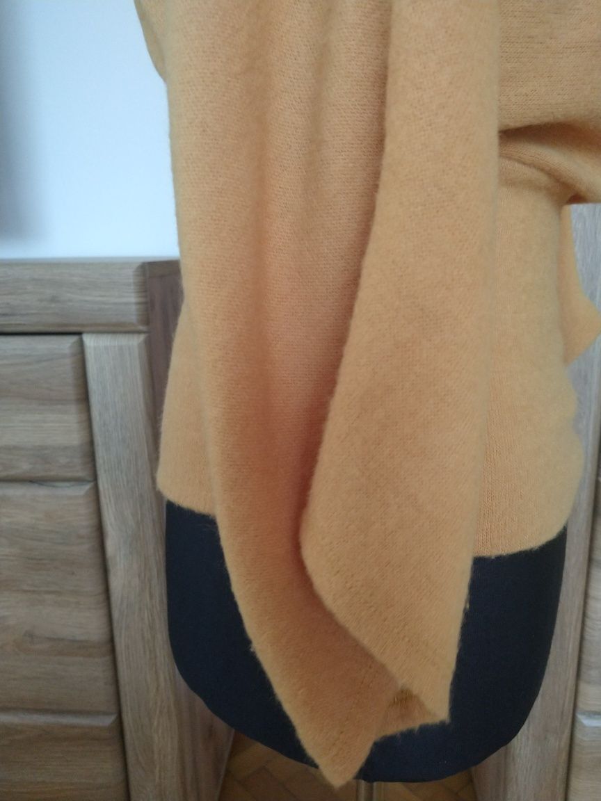 Sweter - bluzka damska w kolorze musztardowym  M