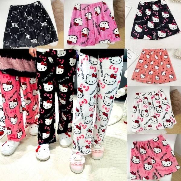 Стильні плюшеві штани та шорти Hello Kitty, Kuromi. Піжамні штани
