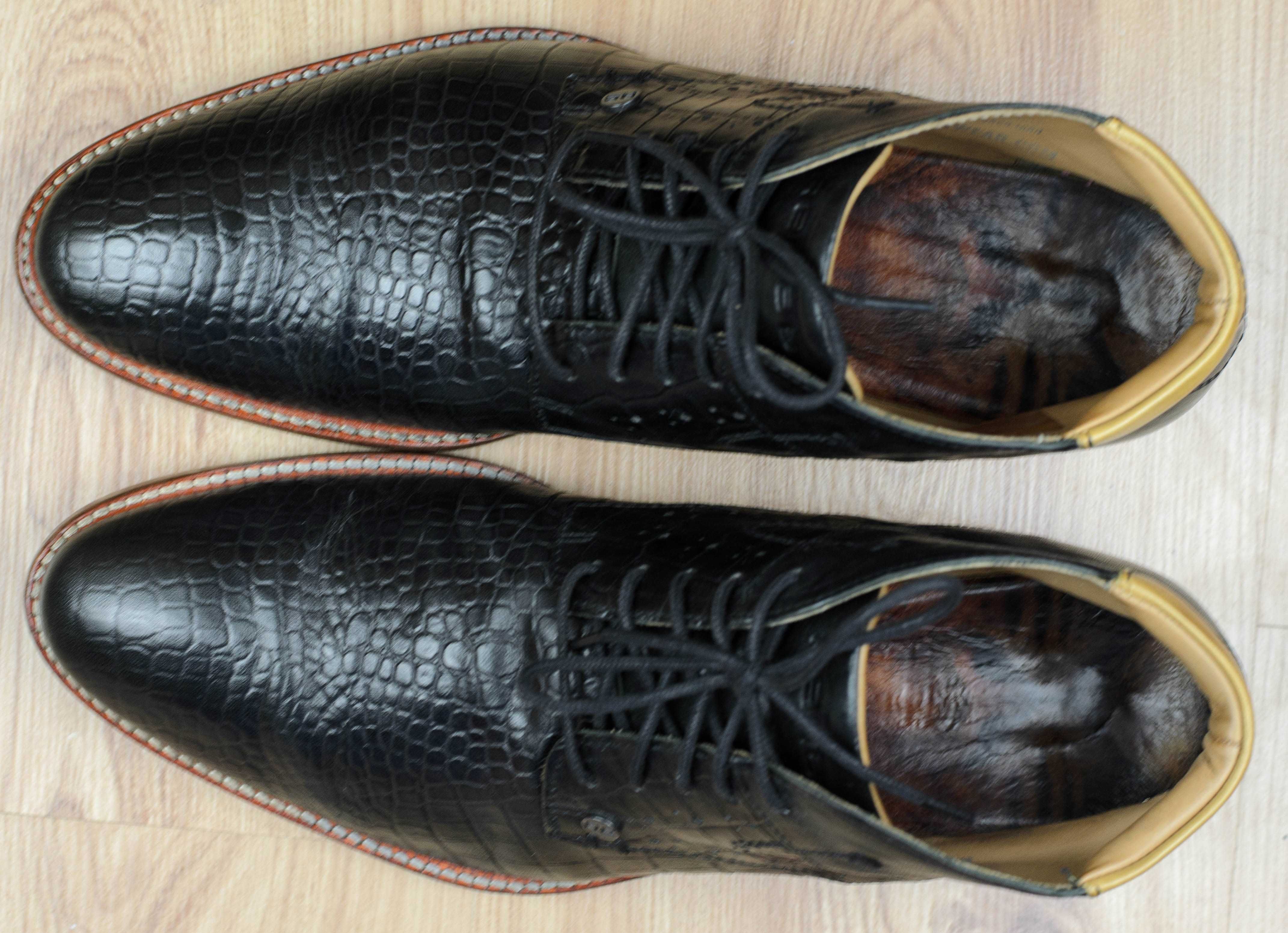 Кожаные деловые классические ботинки Rehab Adriano Croco 41 р. 27 см.