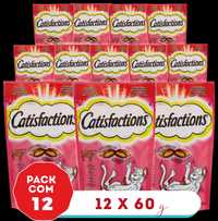 Catisfactions Carne, Frango, Salmão, Pato - Pack 12X60g - Envio Grátis