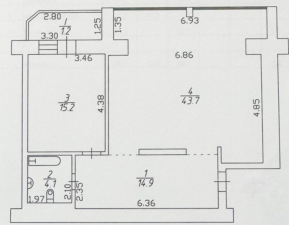 Продаж квартири 80 м2, пр-т Перемоги 119а