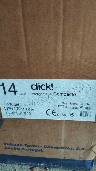 Esquentador Vulcano 14L click NOVO