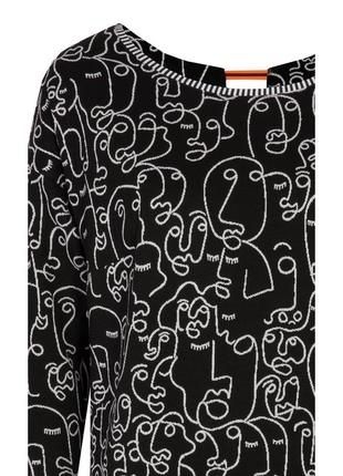 Трикотажна блуза з вирізом і рукавом 3/4  жіноча zaps l