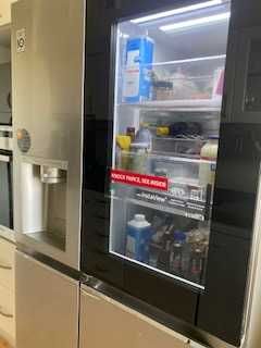 Frigorifico americano LG InstaView com proteções plásticas e garantia