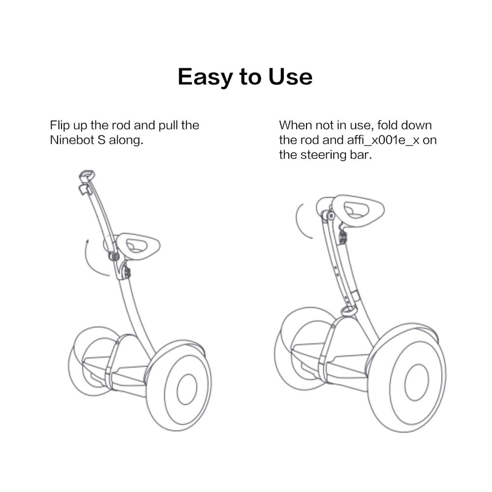 Ninebot mini S segway uchwyt rączka holownicza składana oryginalna