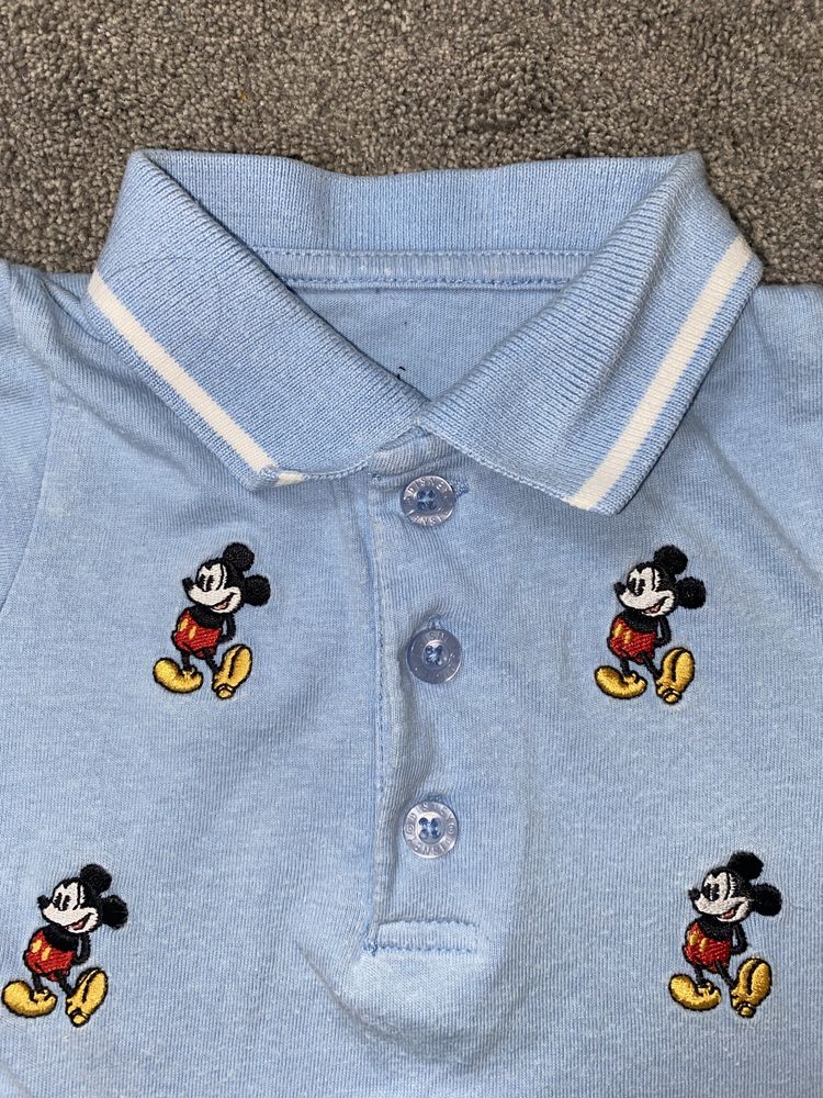Niebieski rampers chłopięcy Disney Muszka Mickey