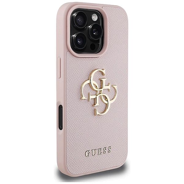 Etui Guess Grained Big 4G Logo Small Classic Logo na iPhone 16 Pro - r