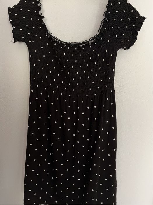 Vestido de algodão às bolinhas