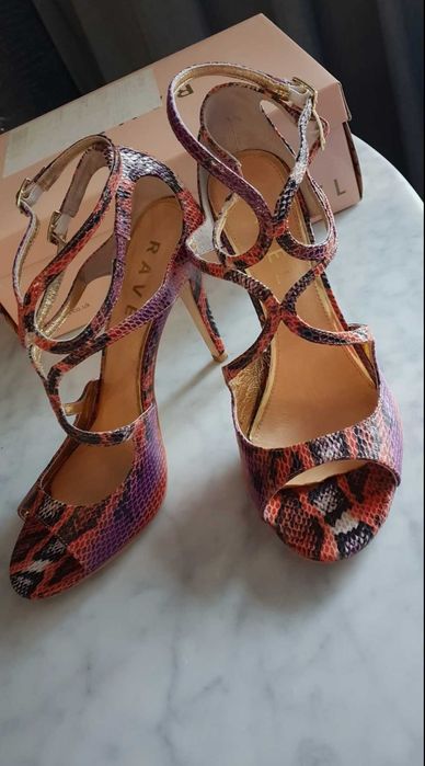 Wężowe szpilki sandałki 40 Raval Zalando 40