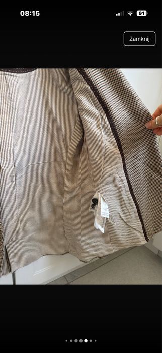 Klasyczna marynarka / żakiet w krateczkę Zara Woman