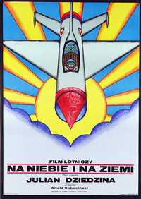 Plakat Andrzej Krajewski Na niebie i na ziemi 1973