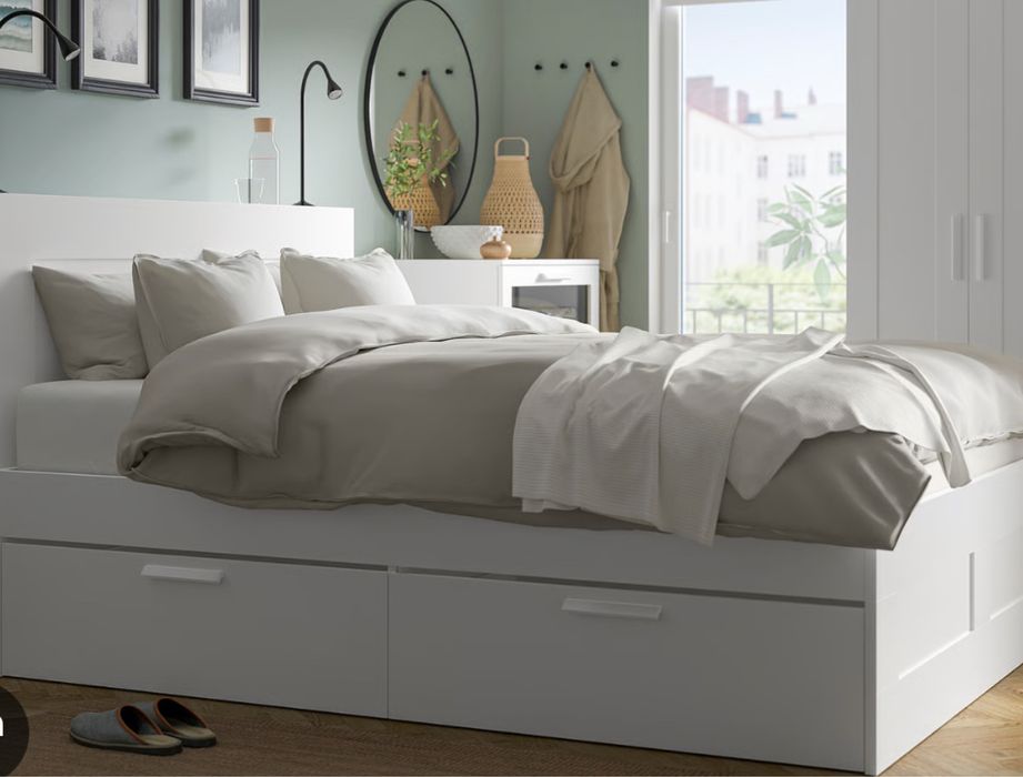 Cama ikea brimnes 160x200 branca