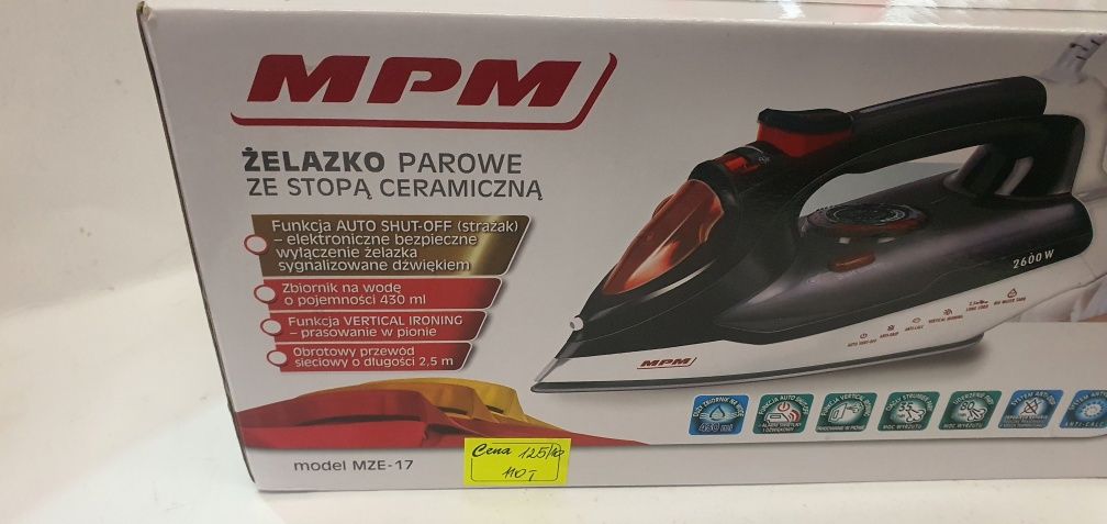 Żelazko MPM Parowe ! Ze stopką ceramiczną Nowe !