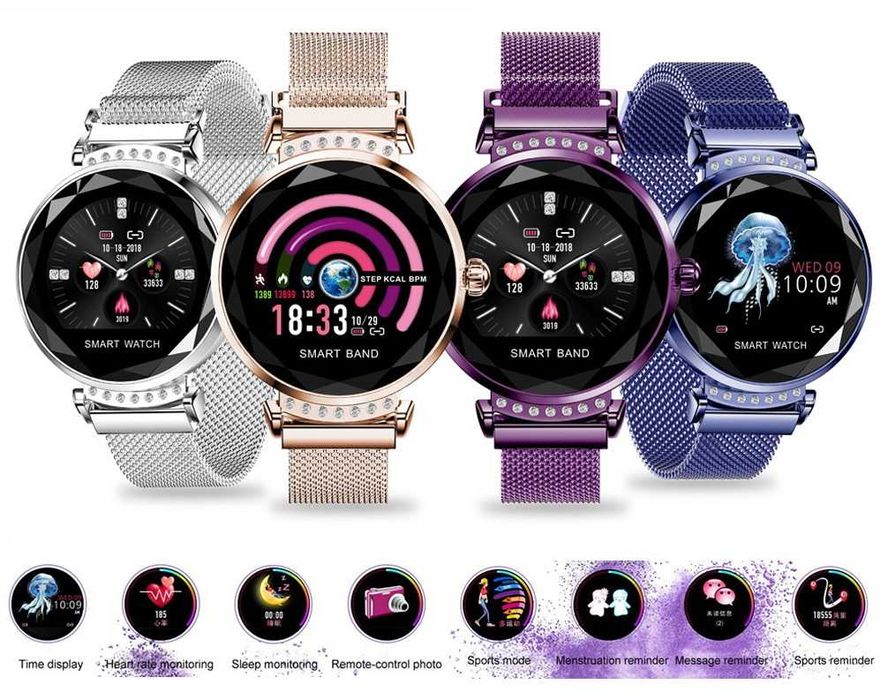 Elegancki zegarek damski na bransolecie z Cyrkoniami Nowy Model