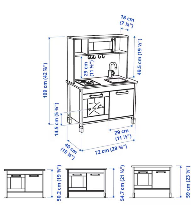 Дитяча деревʼяна кухня IKEA DUKTIG  603.199.72