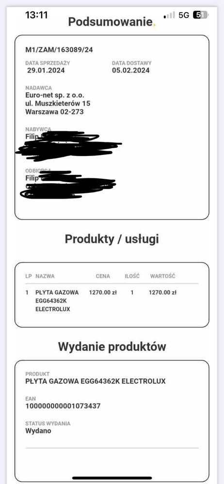 Płyta gazowa Electrolux