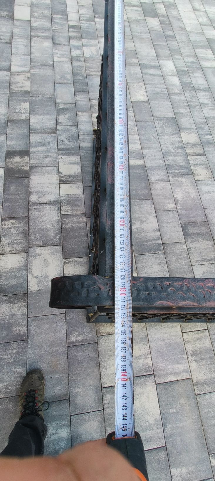Balustrada balkonowa 3,7 x 1,3 m kuta ocynk + czarne