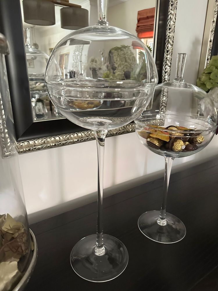 Peças decorativas de vidro