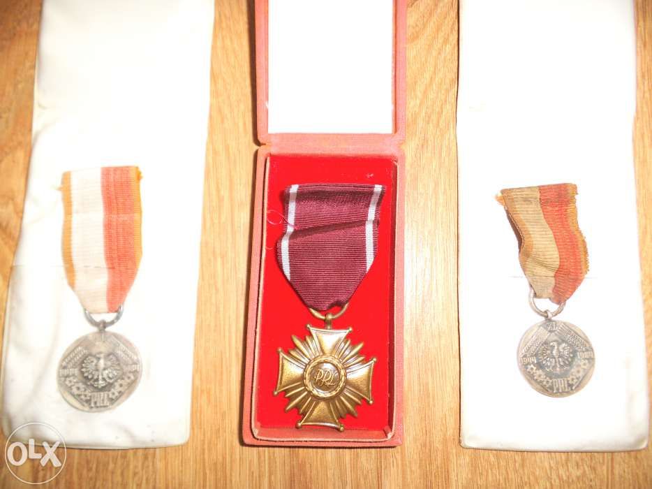 medale PRL trzy sztuki