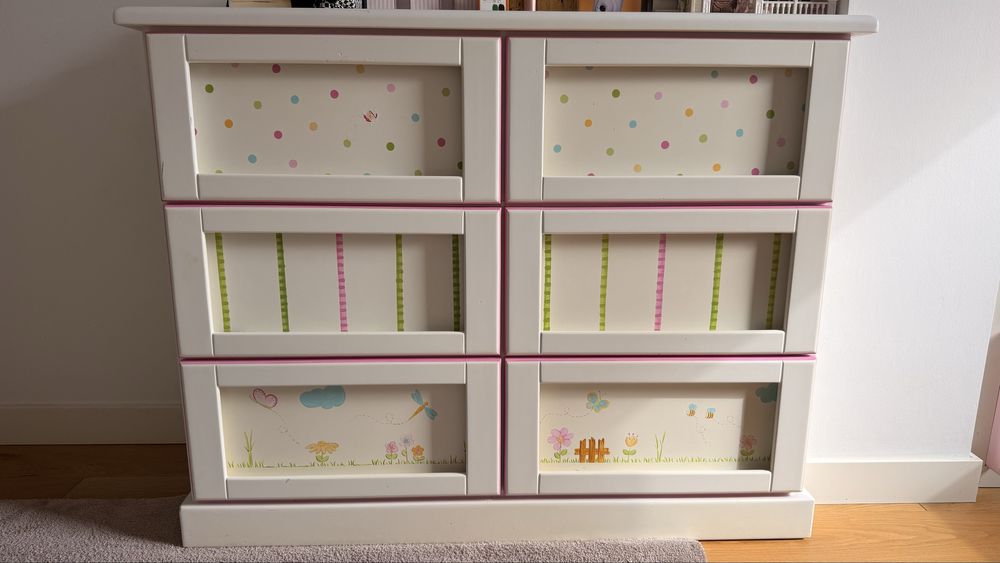 Cómoda quarto menina - boa qualidade- gavetas reversiveis