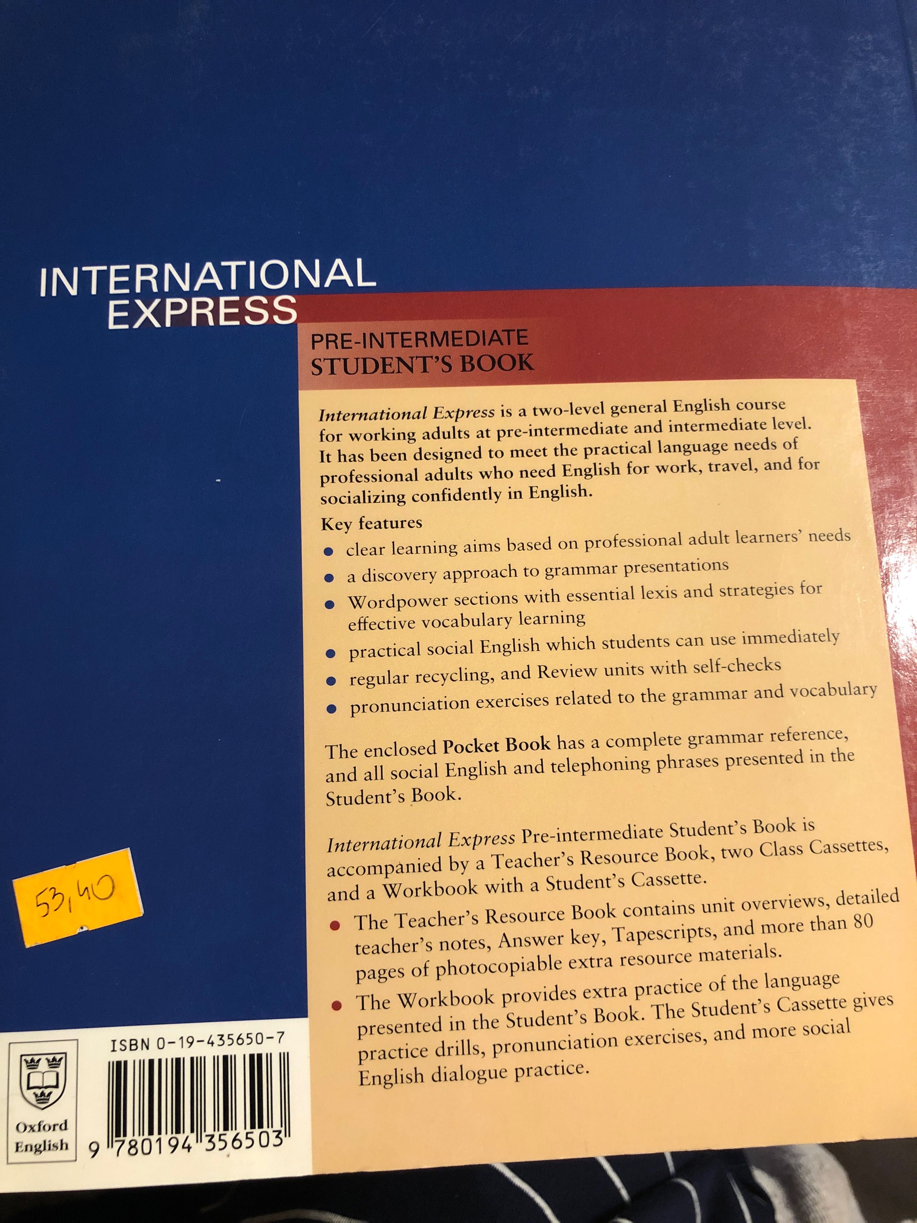 International Express pre-intermediate SB with pocket Book