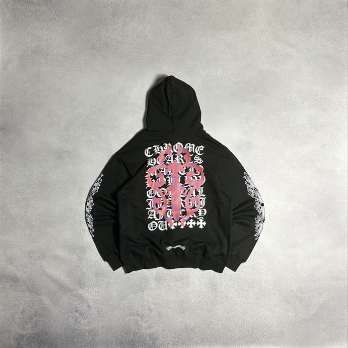 Зіп-Худі Chrome Hearts Eye Chart Dagger Zip-Up Hoodie Black Men's