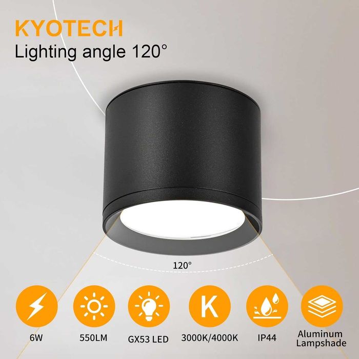 Reflektor sufitowy Lampa sufitowa Ø84 x 65 mm