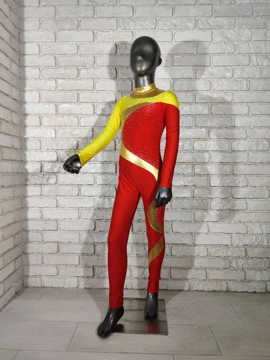 Комбінезон гімнастика зі стразами. Комбинезон трико гимнастика 122-164