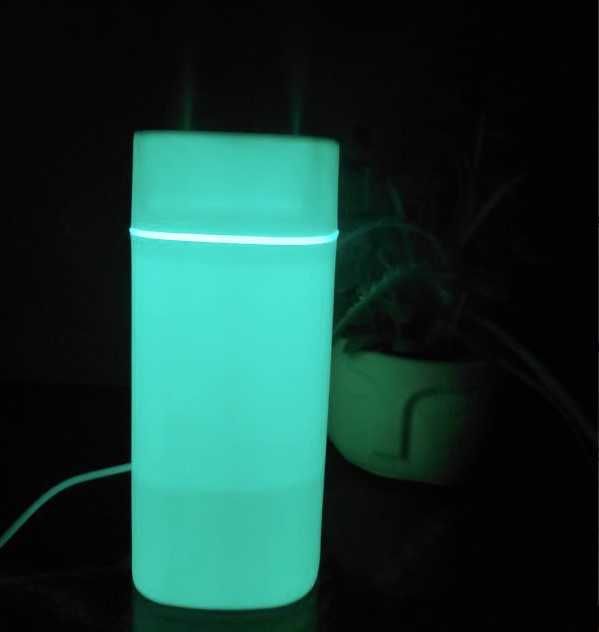 Зволожувач повітря 600ml з подвійним розпилювачем і нічник, 7 кольорів