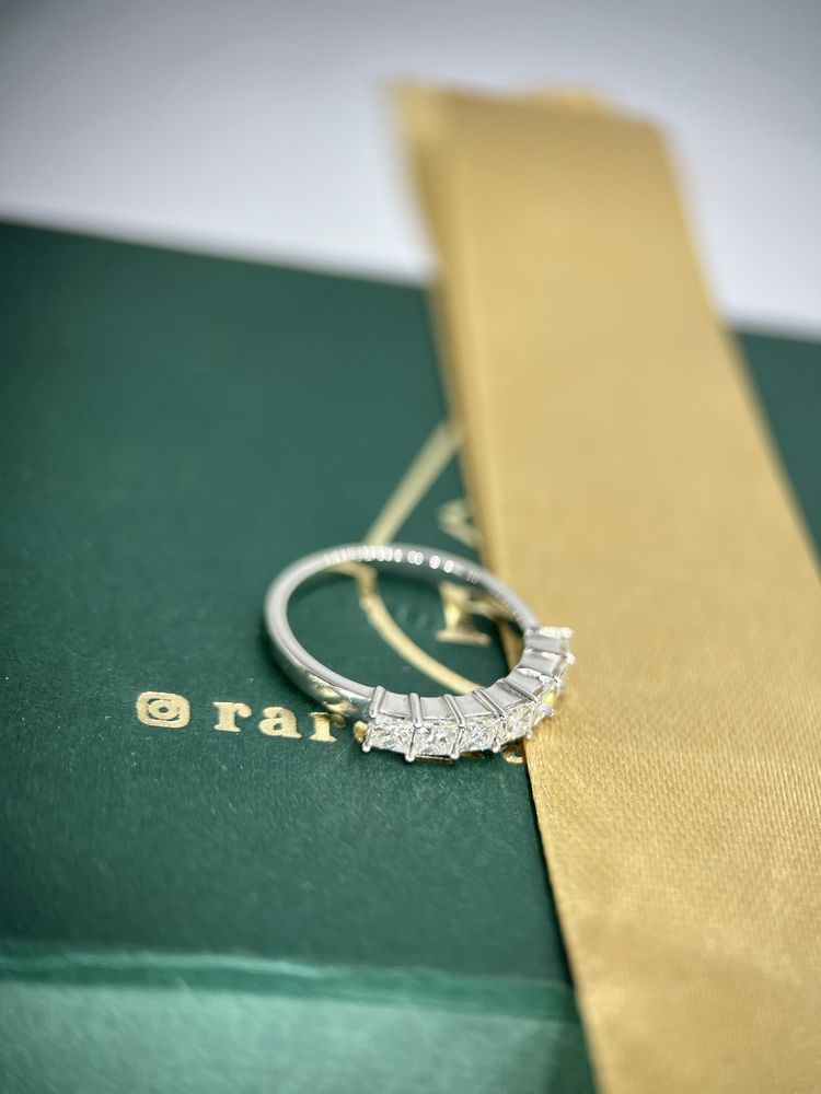 Каблучка з діамантами 0.80ct принцеси кольцо с бриллиантами дорожка