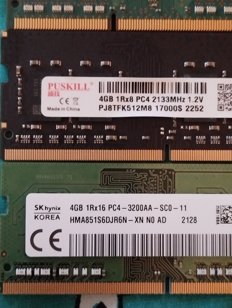 Ноутбучна пам'ять DDR3/DDR4 PC3L 12800S