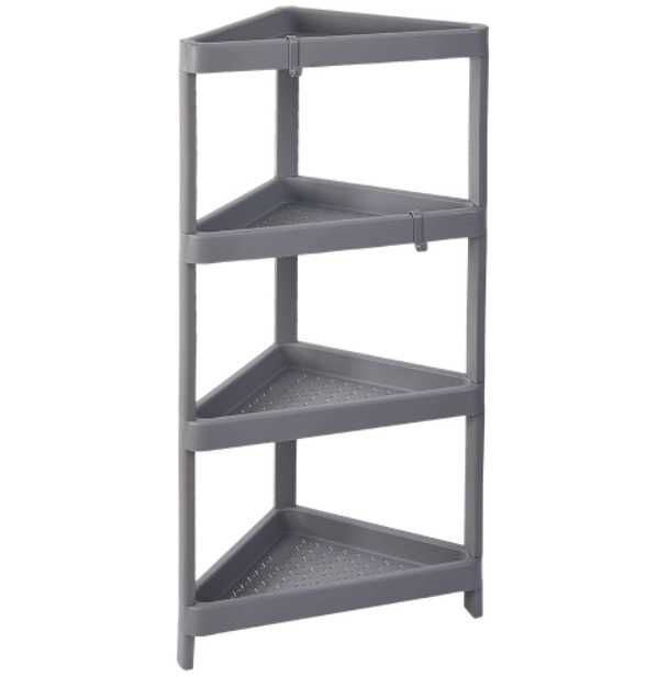 Этажерка пластиковая, етажерка пластикова, этажерка 4-ярусная, угловая