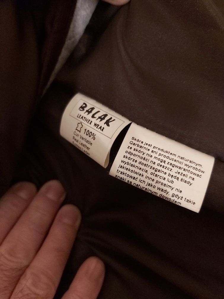 Płaszcz skórzany męski Balak L/XL