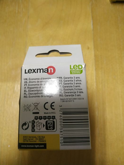 5 lâmpadas LED | marca Lexman
Fotografias frente e verso

Posso enviar