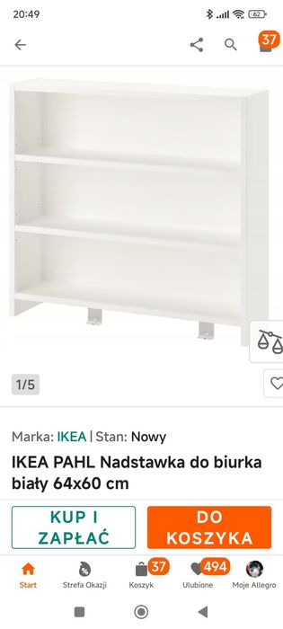 Nadstawka do biurka nowa w opakowaniu
