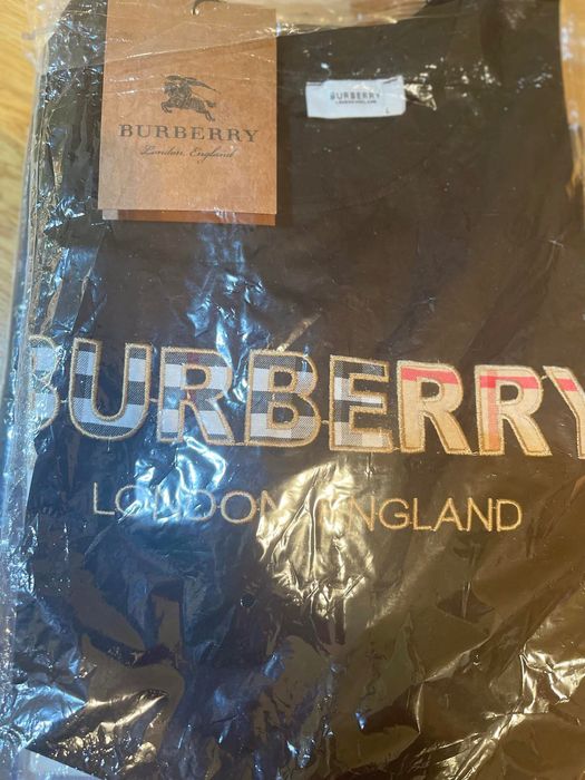 Koszulka T-shirt Burberry nowa czarna L. Moda