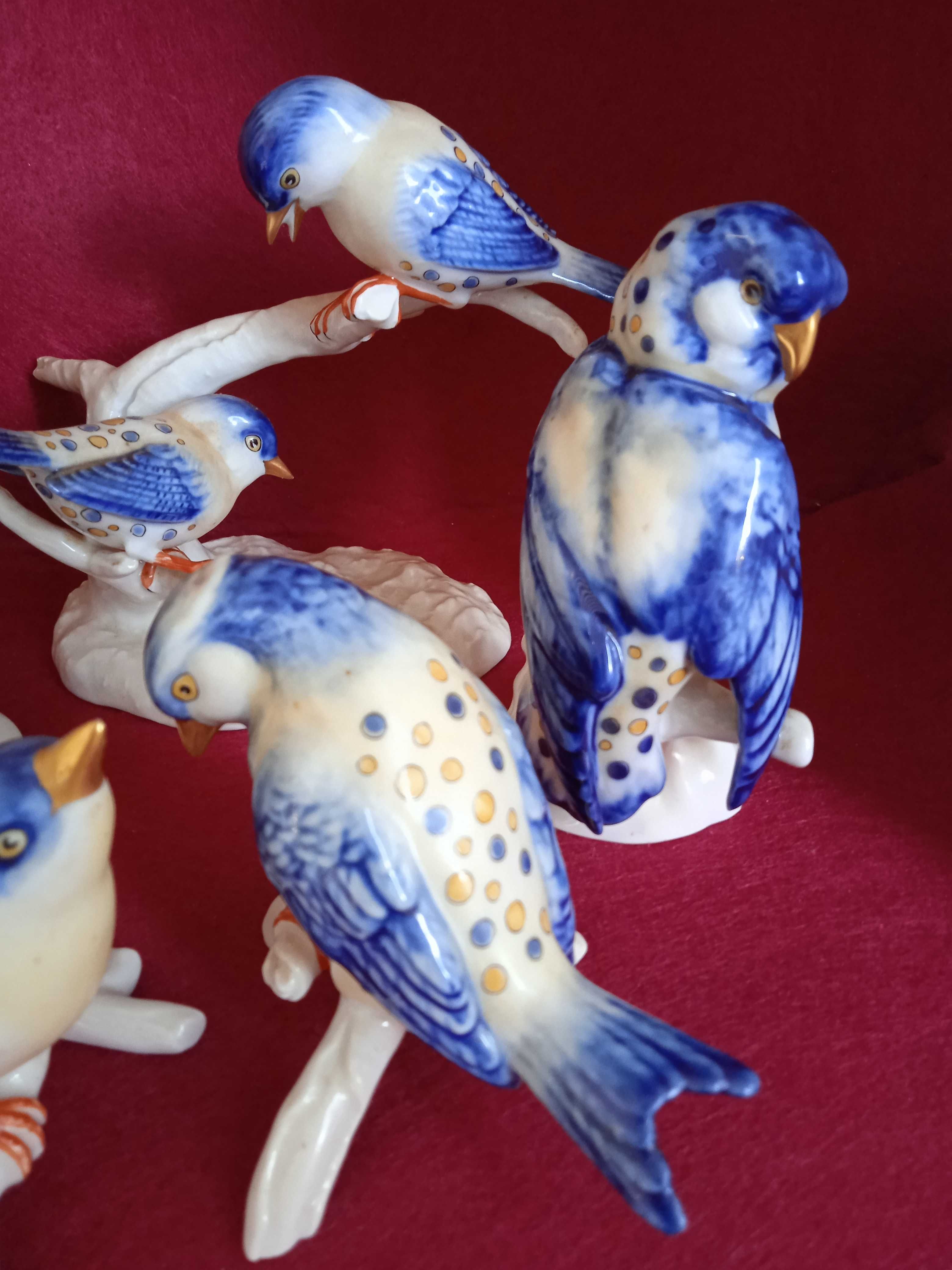 Lote de pássaros vintage em porcelana Vista Alegre