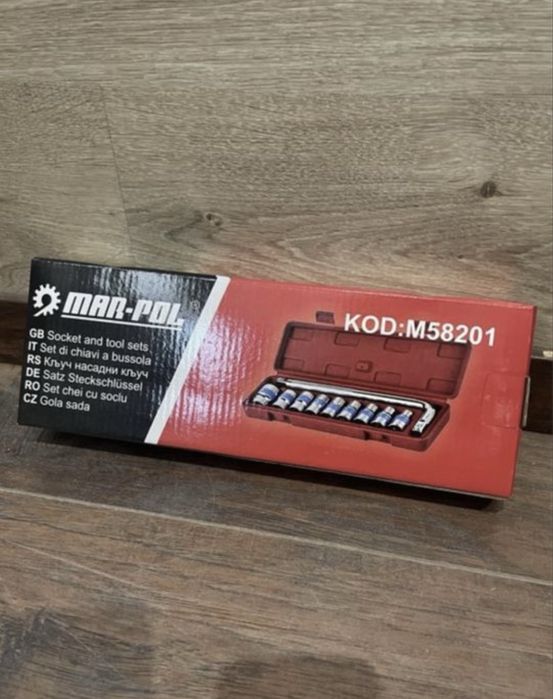 Zestaw kluczy nasadowych 1/2” 10 elementów