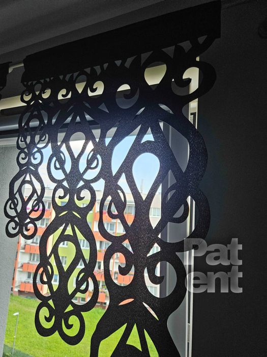 Firana panele ekranowe 60x100 cm żakardowe 2 sztuki na okno czarne