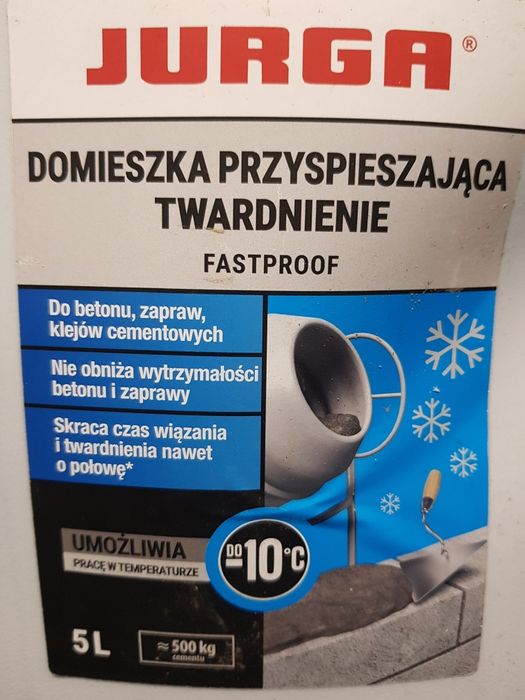 JUrGAL Domieszka przyspieszająca stwardnienie betonu i zapraw  5l