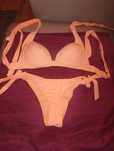 Kostium kąpielowy bikini Calzedonia łososiowy r S miska B.
