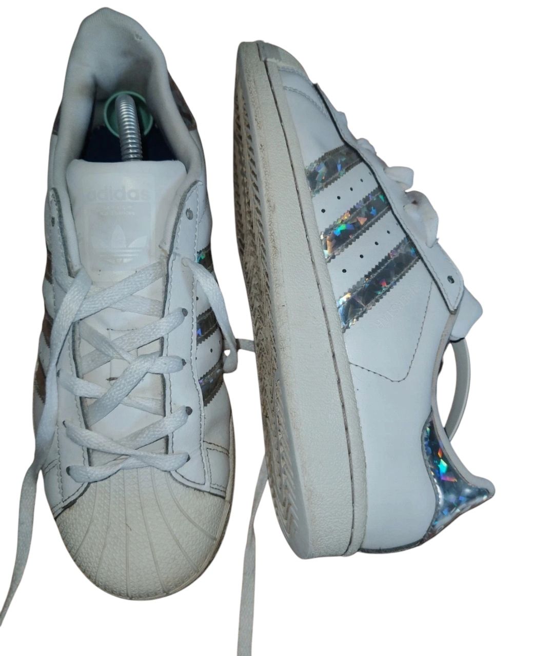 Buty sportowe Adidas Super Star C r 36 1/2 błyszczące paski logo