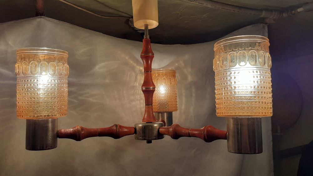 Żyrandol lata 70-te polamp radom