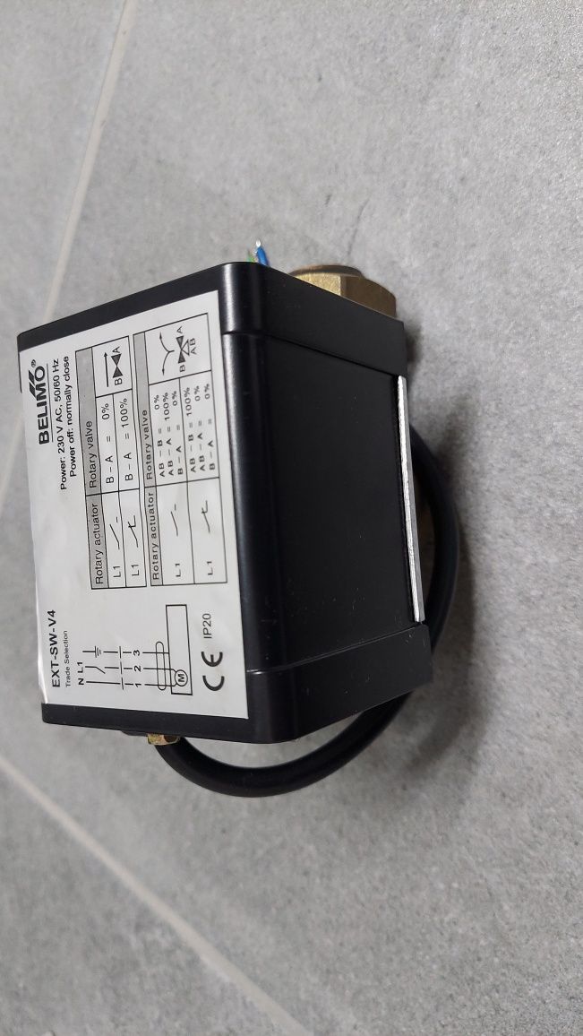 Zawór strefowy z siłownikiem obrotowym EXT-SW-E202V4C7 BELIMO