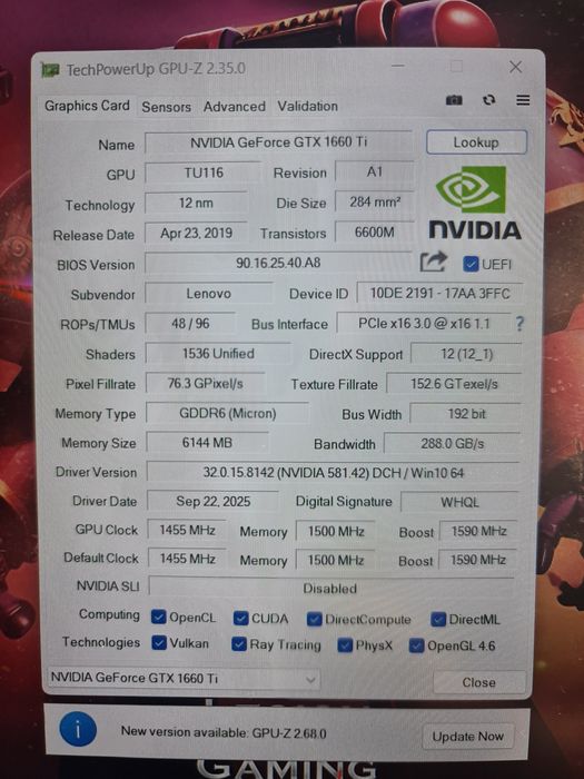 Legion GTX1660ti 20GB ddr4 SSD laptop gamingowy do gier
